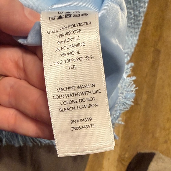 Rachel Zoe Light Blue Tweed jacket - Picture 2 of 4